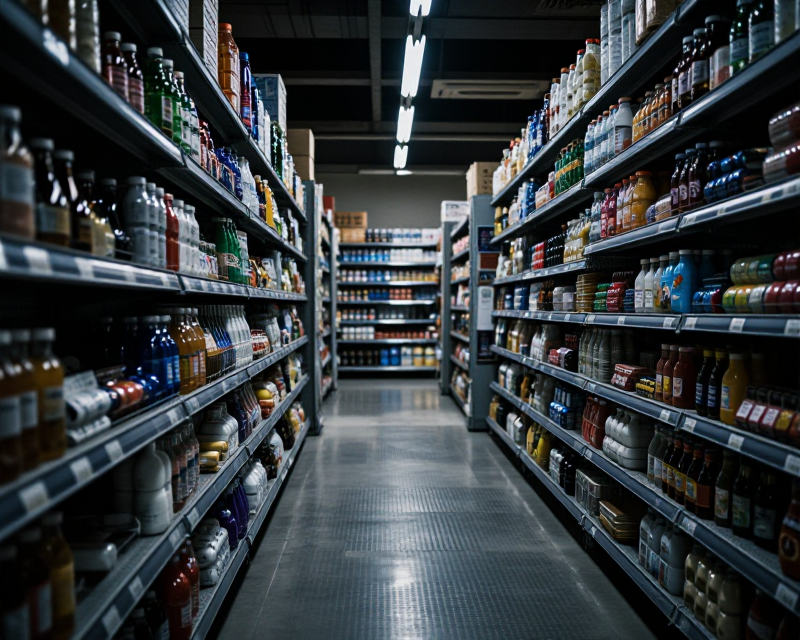 Empty Hypermarket Aisle