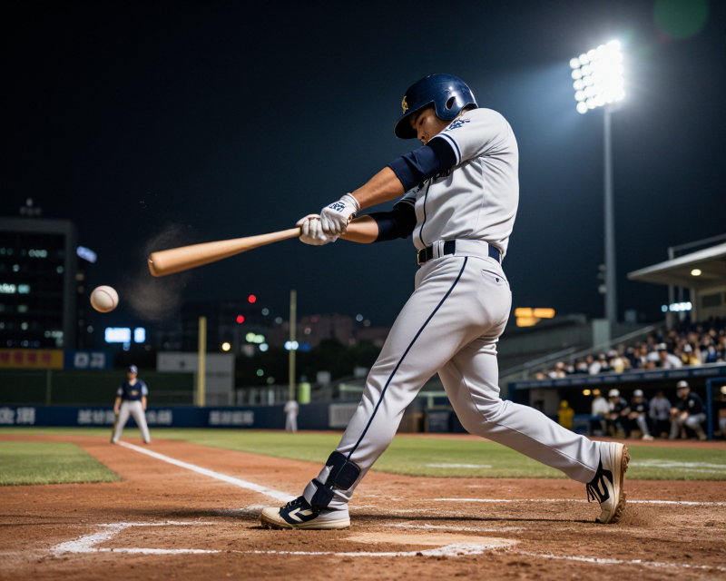 Professional Baseball Night Scene