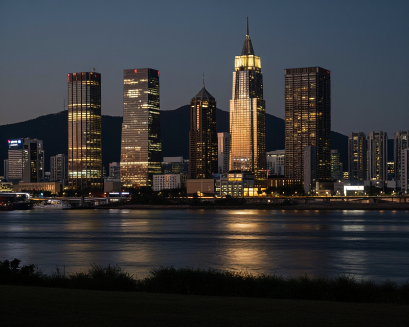 Seoul Urban Landscape at Twilight