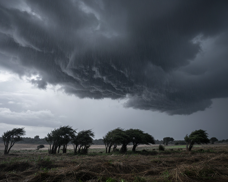 Stormy Landscape in North Korea