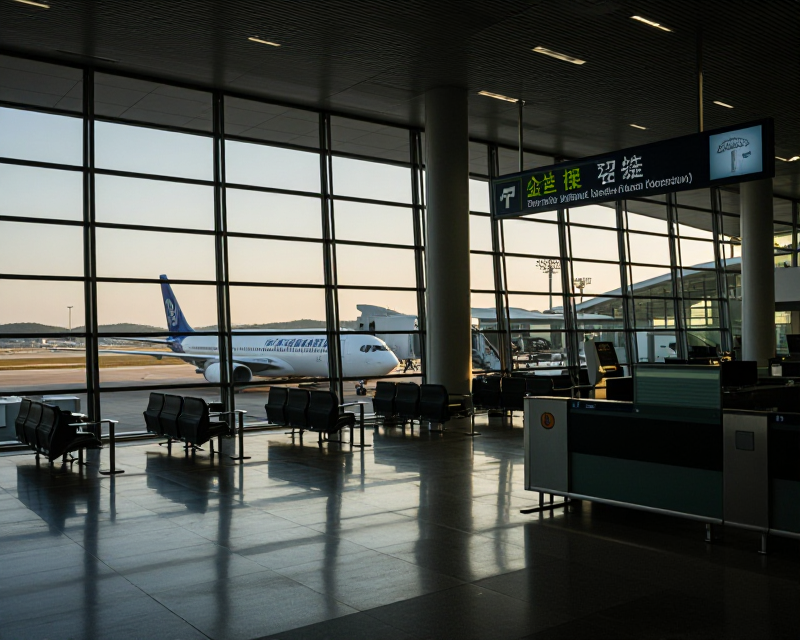 Cinematic Airport Terminal